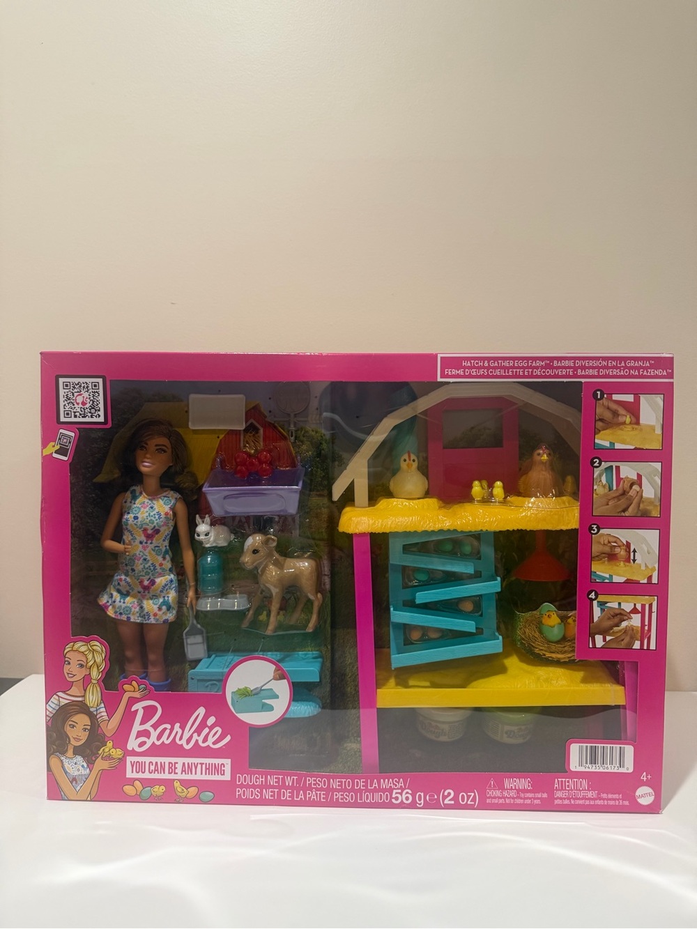 Barbie Pink and Yellow Farm Playset with Accessories